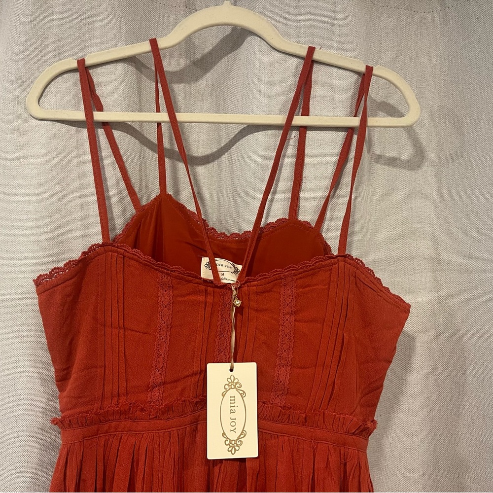 Joyfolie Miley Dress in Persimmon - Size M